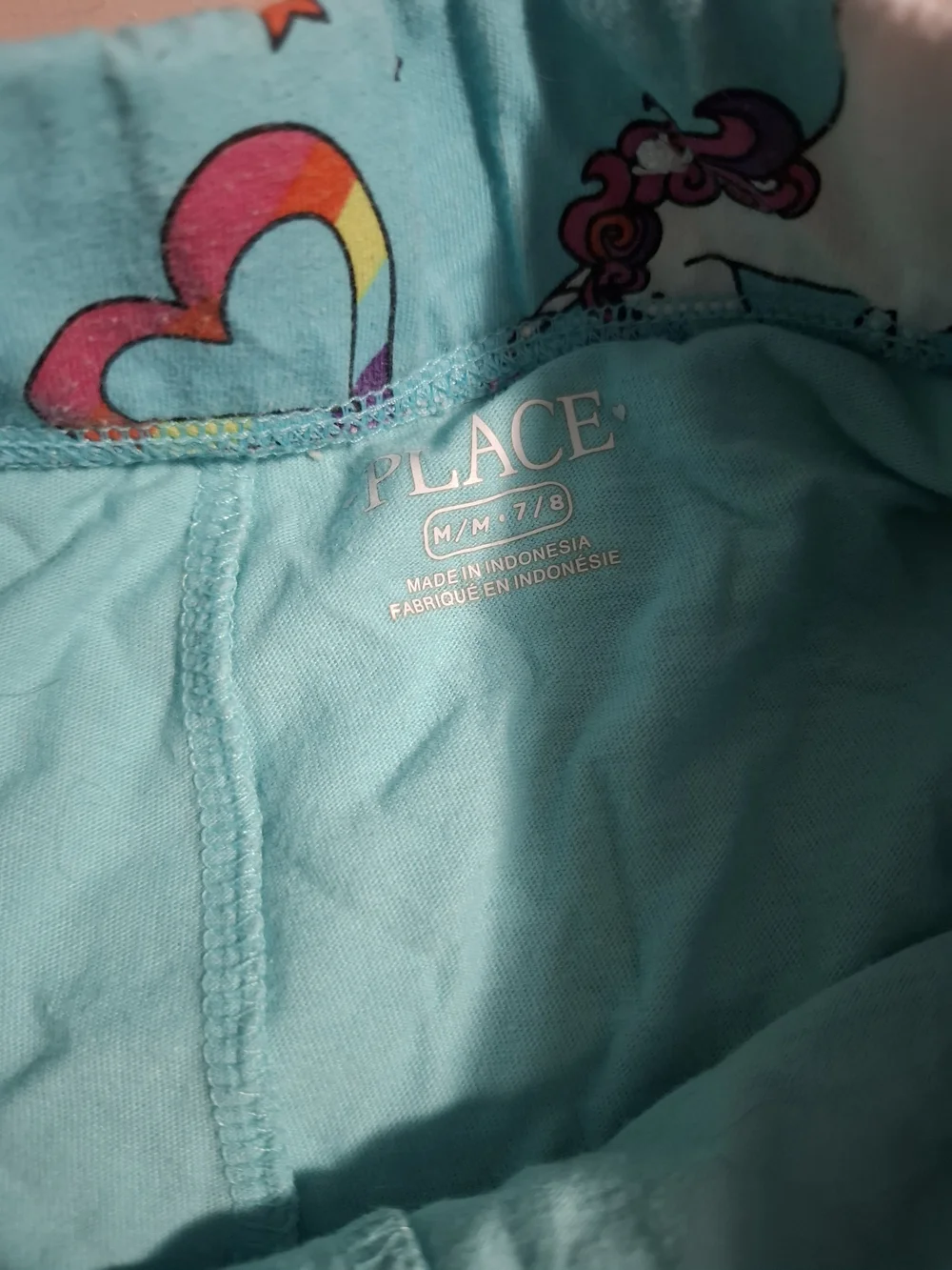 Place Bright Turquoise Unicorn & Rainbow Skirt